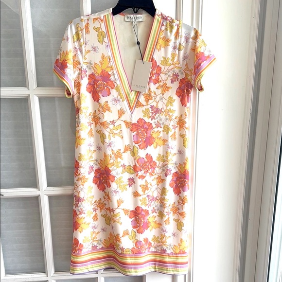 Hale Bob V Neck Dress AbsolutelySuitable Floral  Pockets Travel Small NWT - Picture 5 of 16